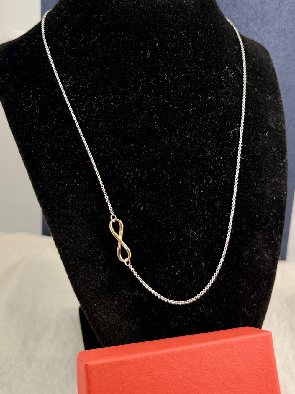 JAMES AVERY Sterling Silver 14K Yellow Gold Petite Infinity Symbol Necklace